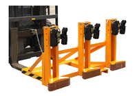 DG1500D Forklift Mounted Rubber-belt Drum Grabber 900mm Straddle Length Load Capacity 500KgX3 Forklift Drum Grabber