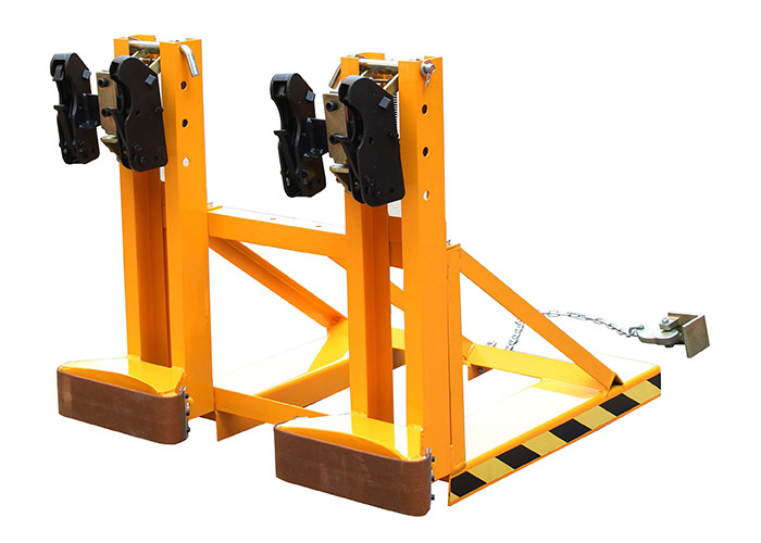 Forklift Mounted Drum Grabber With Double Black Eagle Grip