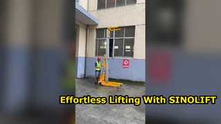 View SINOLIFT ELGA-DC Semi-Electric Aluminum Material Lift Demo