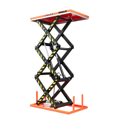 SINOLIFT HT Series Three Shear Small Hydraulic Scissor Electric Lift Tables Scissor Lifting Platform