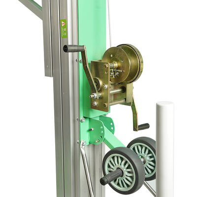 BS01 Balanced Counterweight Manual Hand Winch Crane 150kg, Mobile Floor Crane with Counterweight & Swivel Hook, for Warehouse Workshop Construction