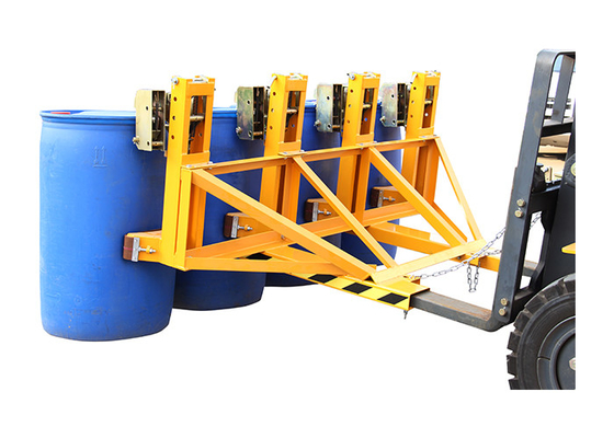 DG2000B Forklift Mounted Rubber-belt Drum Grabbers Double Eagle-Grip 4 Drums Load Capacity 500kgX4