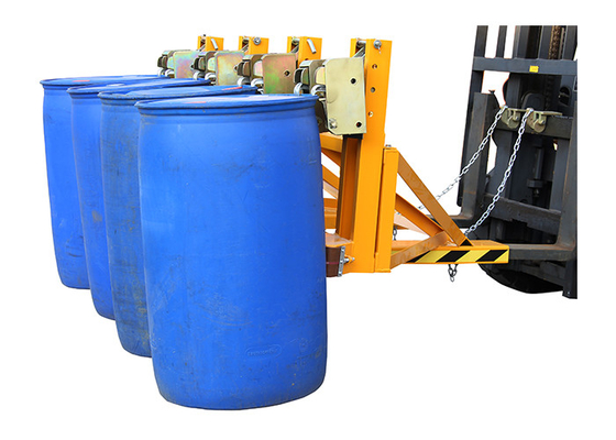 DG2000B Forklift Mounted Rubber-belt Drum Grabbers Double Eagle-Grip 4 Drums Load Capacity 500kgX4