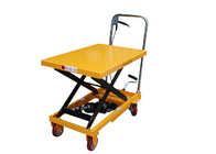 PT150A PT300A PT500A Hand Single Scissor Lift Table Mobile Scissor Table Lift With Unfordable Handle Load Capacity 500Kg