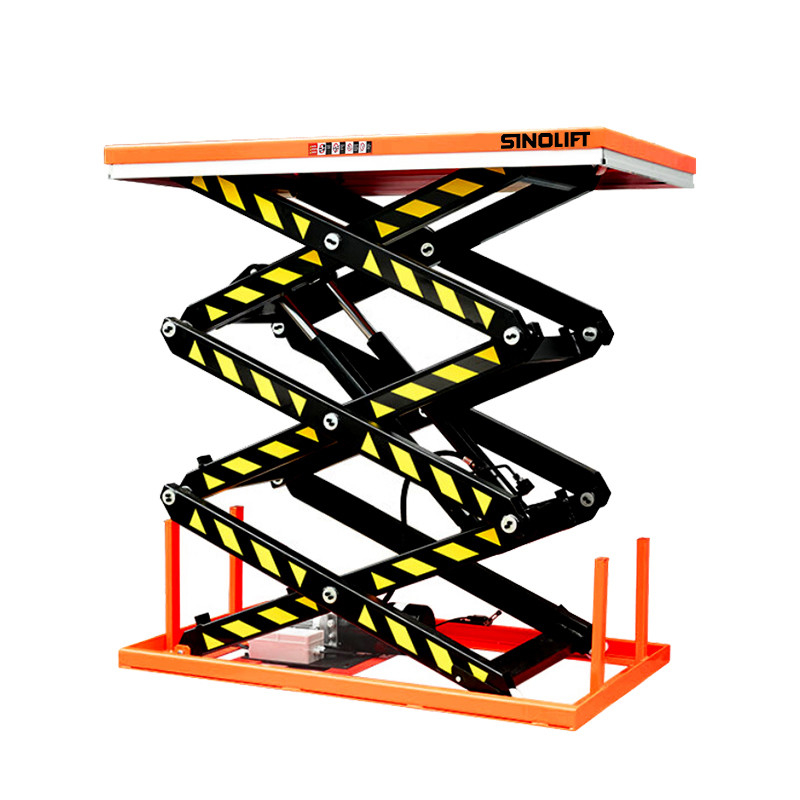 SINOLIFT HT Series Three Shear Small Hydraulic Scissor Electric Lift Tables Scissor Lifting Platform