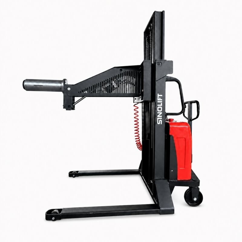 SINOLIFT Semi-Electric Roll Lifter with Pneumatic Expanding Mandrel