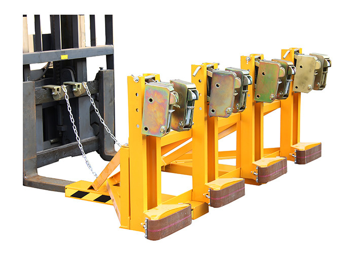 DG2000B Forklift Mounted Rubber-belt Drum Grabbers Double Eagle-Grip 4 Drums Load Capacity 500kgX4